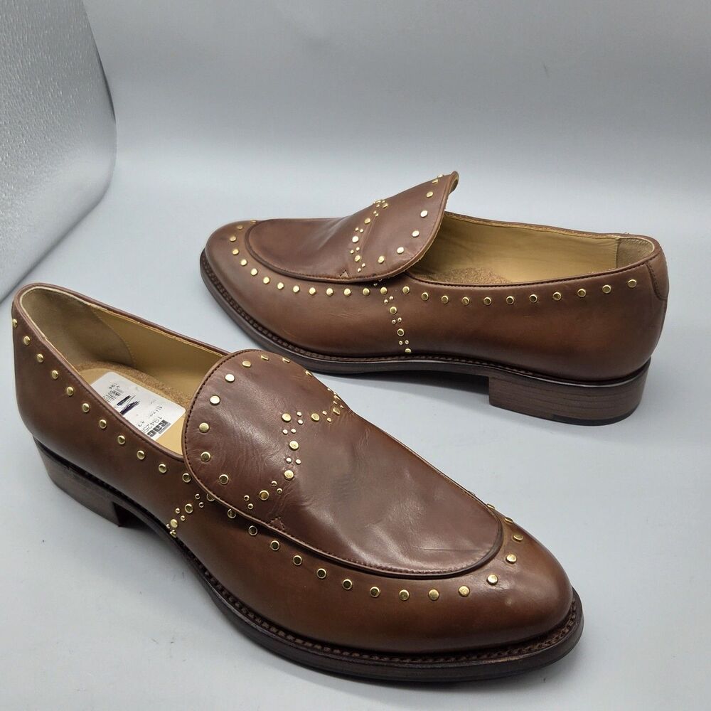 The Office Of Angela Scott Miss Cecilia Stud Loafer cognac sz EUR 42/ US 12